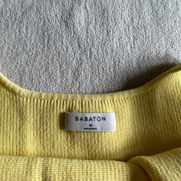 Aritzia: Babaton Sculpt Knit Tank in Yellow size Medium - Picture 2 of 3